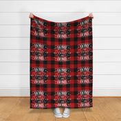 Home Sweet Home on Red Buffalo Plaid 18 inch square