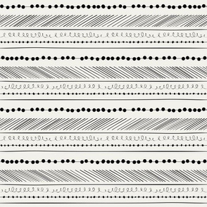 Light beige pattern. Cozy eco hand drawn doodles. Black dots geometric lines Simple minimalist style.  