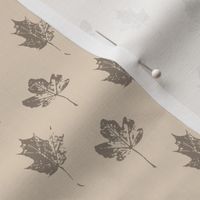 Printed Leaves  - Natural