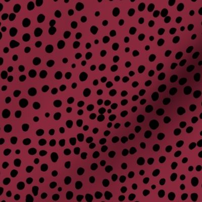 Cheetah wild cat spots boho animal print abstract spots and dots in raw ink cheetah dalmatian neutral nursery black burgundy red christmas LARGE