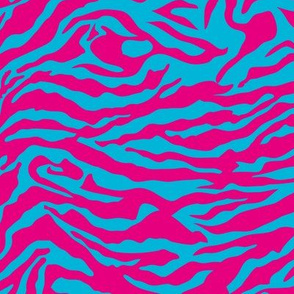 Crazy zebra pink & cyan