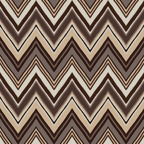 Brown Chevron Pattern - large