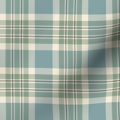 Blue, Green & Cream Plaid - small scale