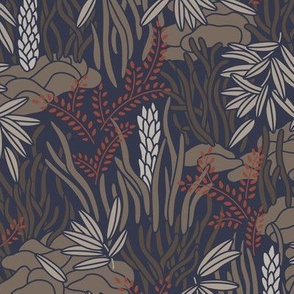 Ochre tropical lush