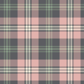 Pink, Green, and Gray Plaid - large