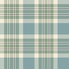Blue And Green Plaid Fabric, Wallpaper and Home Decor
