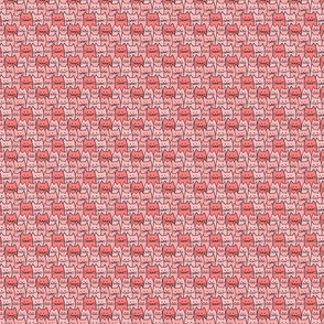 Small Cat Pattern in Coral Pink