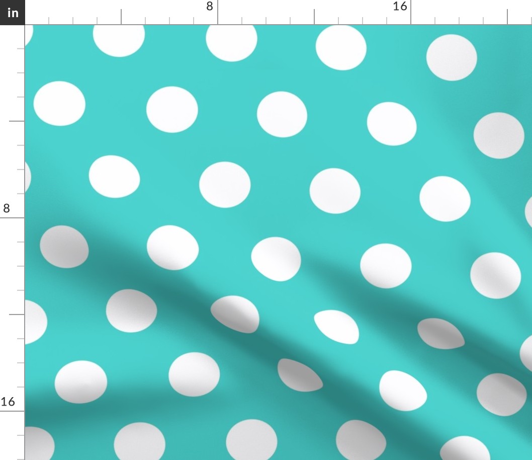 turquoise polka dot