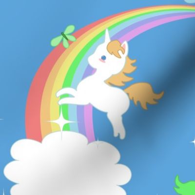 Playful Unicorns and Rainbows