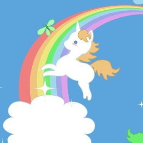 Playful Unicorns and Rainbows