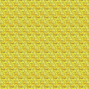 Small Cat Pattern in Bright Yellow