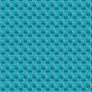Small Cat Pattern in bright blue