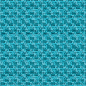 Small Cat Pattern in bright blue