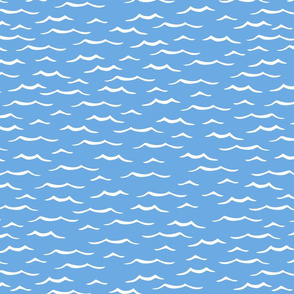 Ocean ripples baby blue, medium scale