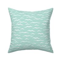 Ocean ripples mint, medium scale