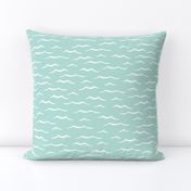 Ocean ripples mint, medium scale