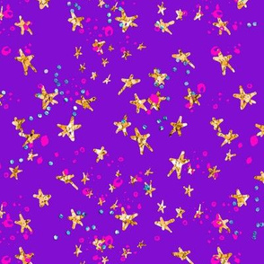 Purple Glitter Stars