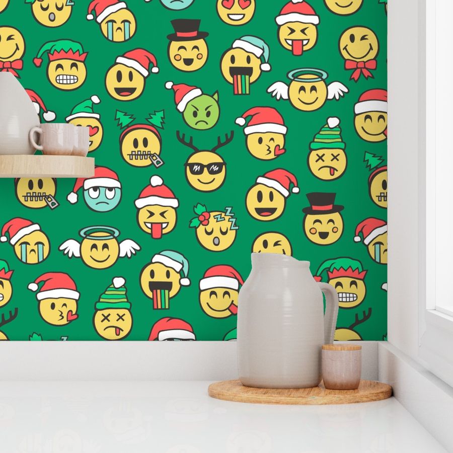 Christmas emoji wallpaper