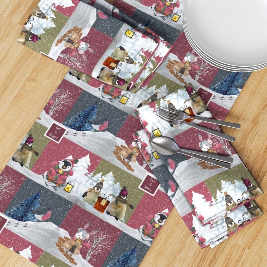 Let it Snow Cute Patchwork