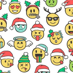 Christmas Holidays Smiley Emoticon Emoji Doodle