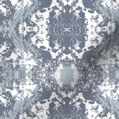 Slate grey vintage distressed lace Wallpaper