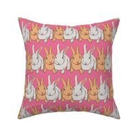 Bunny Rabbits on Pink