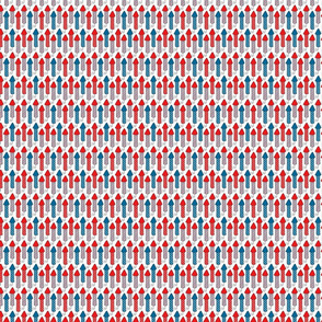Small Fireworks Pattern in Red White and Blue