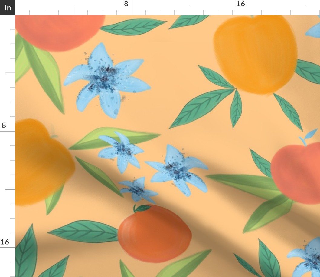 Peachy simple hand drawn pattern