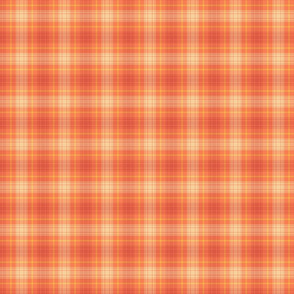 Small Coral and Cream Plaid