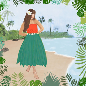 Hula-dancer-hawaiian-girl-art-print-_Donusturulmus_ kopyas