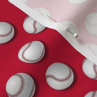 Americana: Baseballs on Red