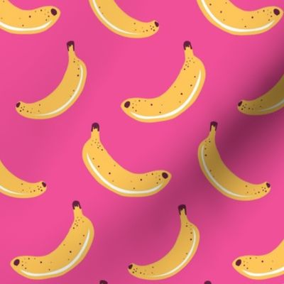 Yellow Bananas on Hot Pink