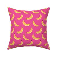 Yellow Bananas on Hot Pink