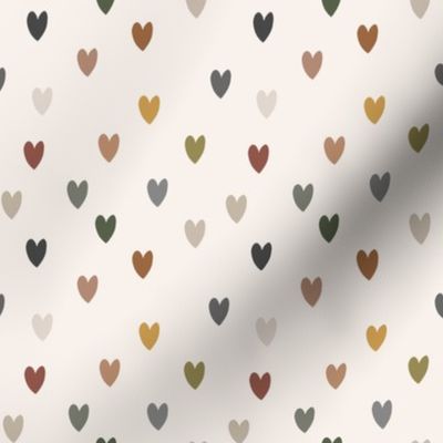 Earthy Colored Hearts - Valentine's Day