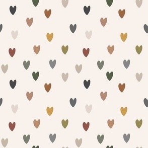Earthy Colored Hearts - Valentine's Day