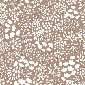 Briella Floral - Brown White