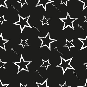 Big Stars With Square, Dots Geometric Active Wear Decorative Pattern