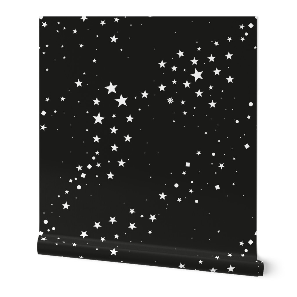 Hand Drawn Doodle Stars and Square, Dots Geometric Active Wear Decorative Pattern