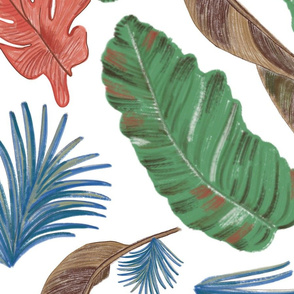 Tropical leaves nature colors pattern