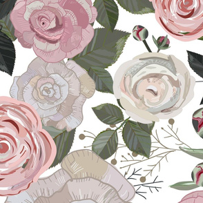 Peony and Roses Pattern