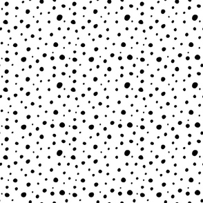 Abstract Dot Black on White