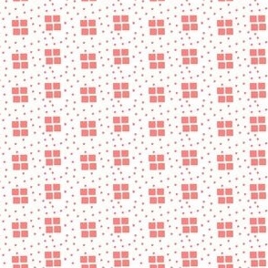 shell pink small four square dots 