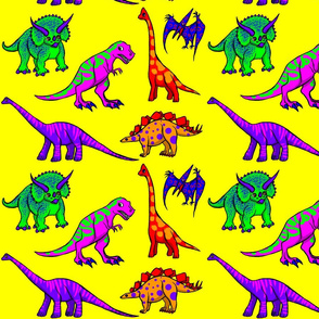 Dinos on Yellow