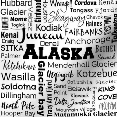 Alaska cities, white