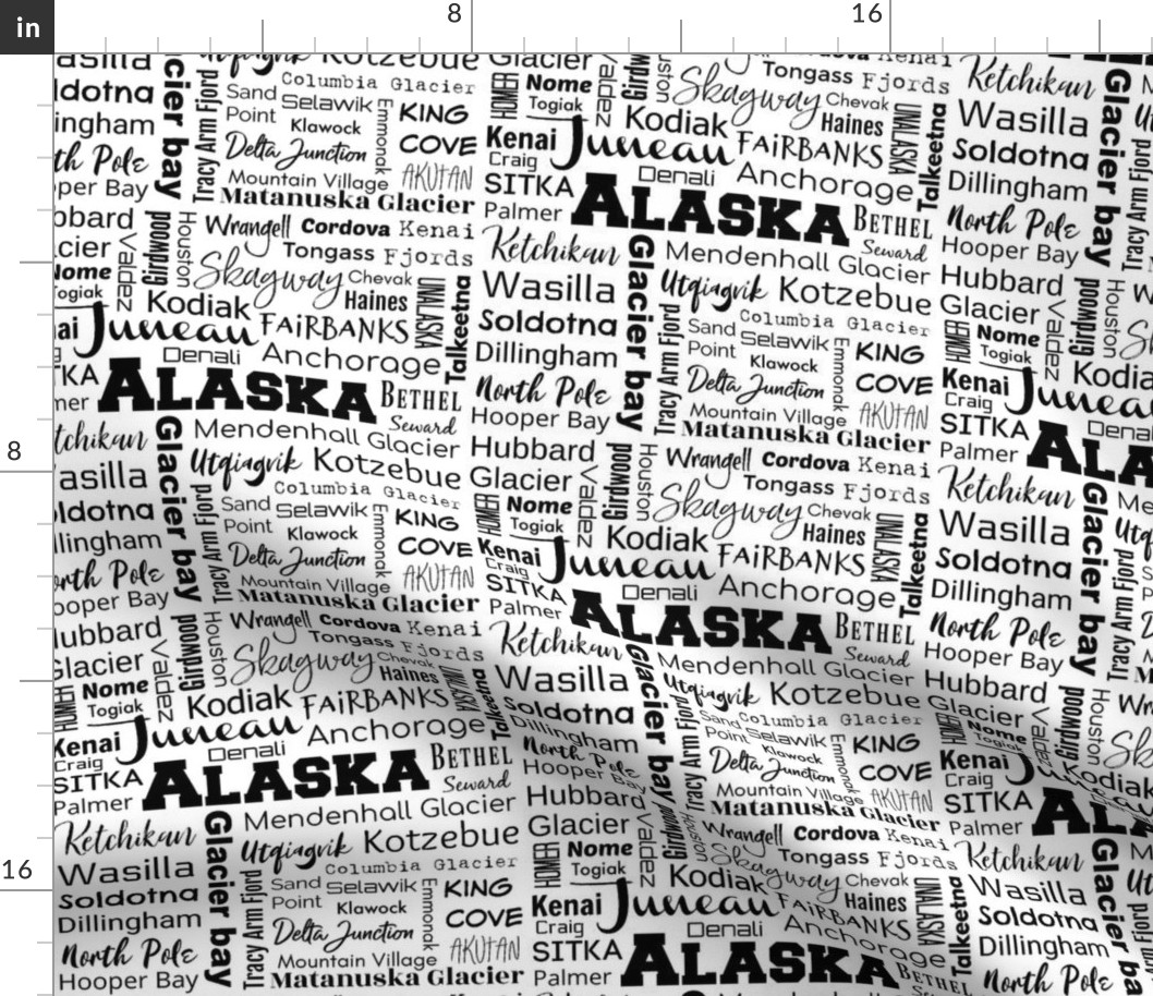 Alaska cities, white