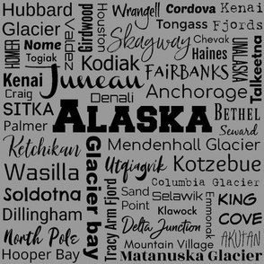 Alaska cities, gray