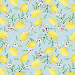 Lemons on Blue