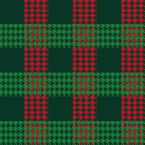 Holiday houndstooth plaid