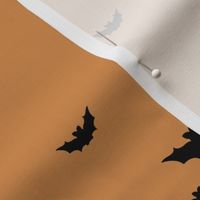 Little bats in the sky halloween fall autumn design kids neutral nursery design burnt orange