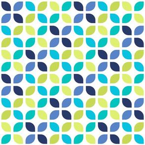 retro trellis blue green white 